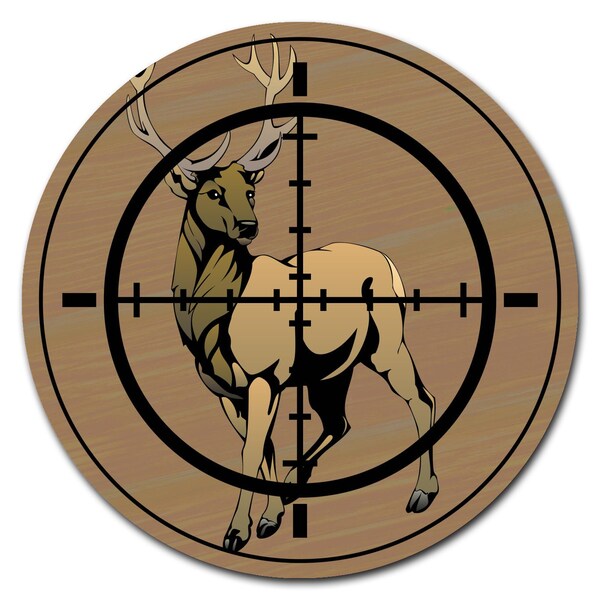 Deer Hunter Circle Corrugated Plastic Sign